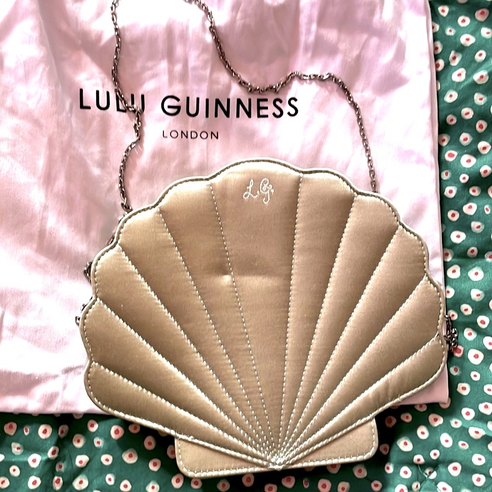 LuLu Guinness vintage style Oyster satin novelty purse. Rare